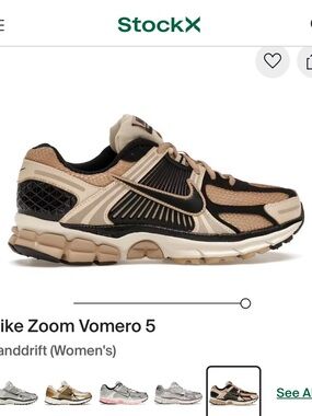 Nike Women’s Sneakers — Beige and Black Running Shoes